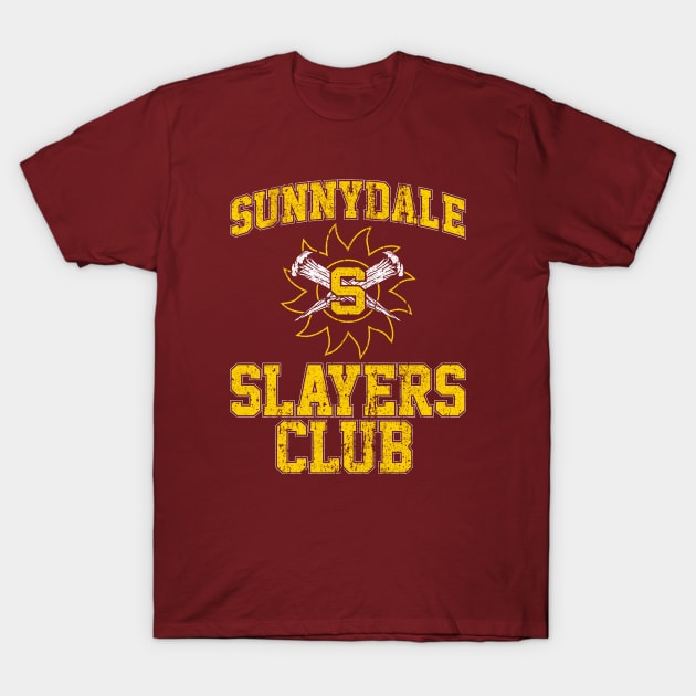 Sunnydale Slayers Club T-Shirt by huckblade